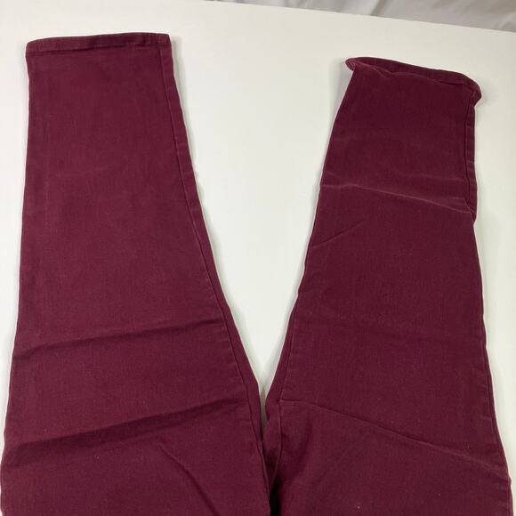 Gloria Vanderbilt | Amanda Jeans Tapered Maroon Cotton Spandex Womens 12PS - Picture 3 of 7